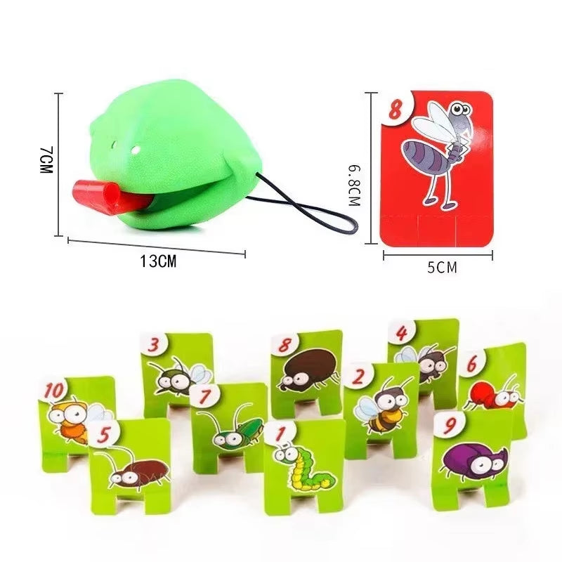 Frog Mask Wagging Tongue Lick Cards Board Games for Children Family Party Toys Antistress Funny Desktop Puzzle Game Toys Viral Kids Toys