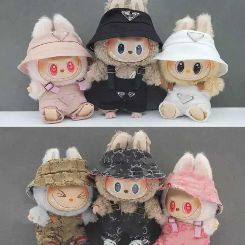 Fashion New Doll Apparel Labubu Doll Clothes Designer Only Clothes Hoodies Trendy Brand Knitted Pants Fishermans Hat Accessories