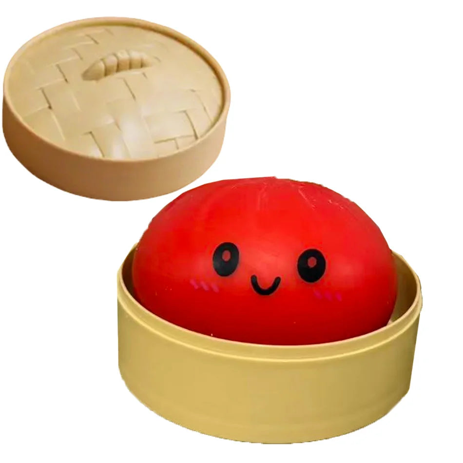 Glitter Dumpling Squishies Toy Bun Baozi Dumpling Mystery Box Colorful Food Squishy Sensory Fidget Toy anti Stress Squeeze Balls