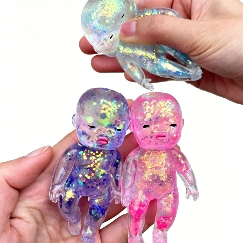 Squishy Maltose Sugar Baby Squeeze Toy Kawaii Baby Stretchable Slow Rising Fidget Toy for Adults Stress Anxiety Relief Gifts