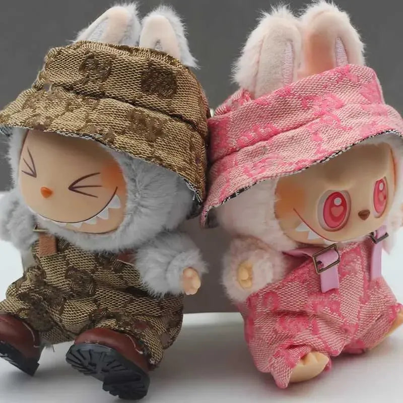 Fashion New Doll Apparel Labubu Doll Clothes Designer Only Clothes Hoodies Trendy Brand Knitted Pants Fishermans Hat Accessories