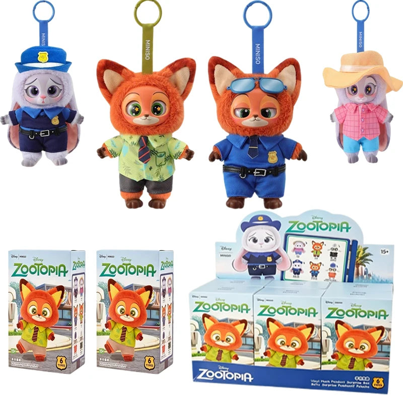 NEW 2026  Zootopia Series Blind Box， Judy Nick Vinyl Plush Cartoon， Character Pendant Trendy Toys Box Christmas Gift。。。