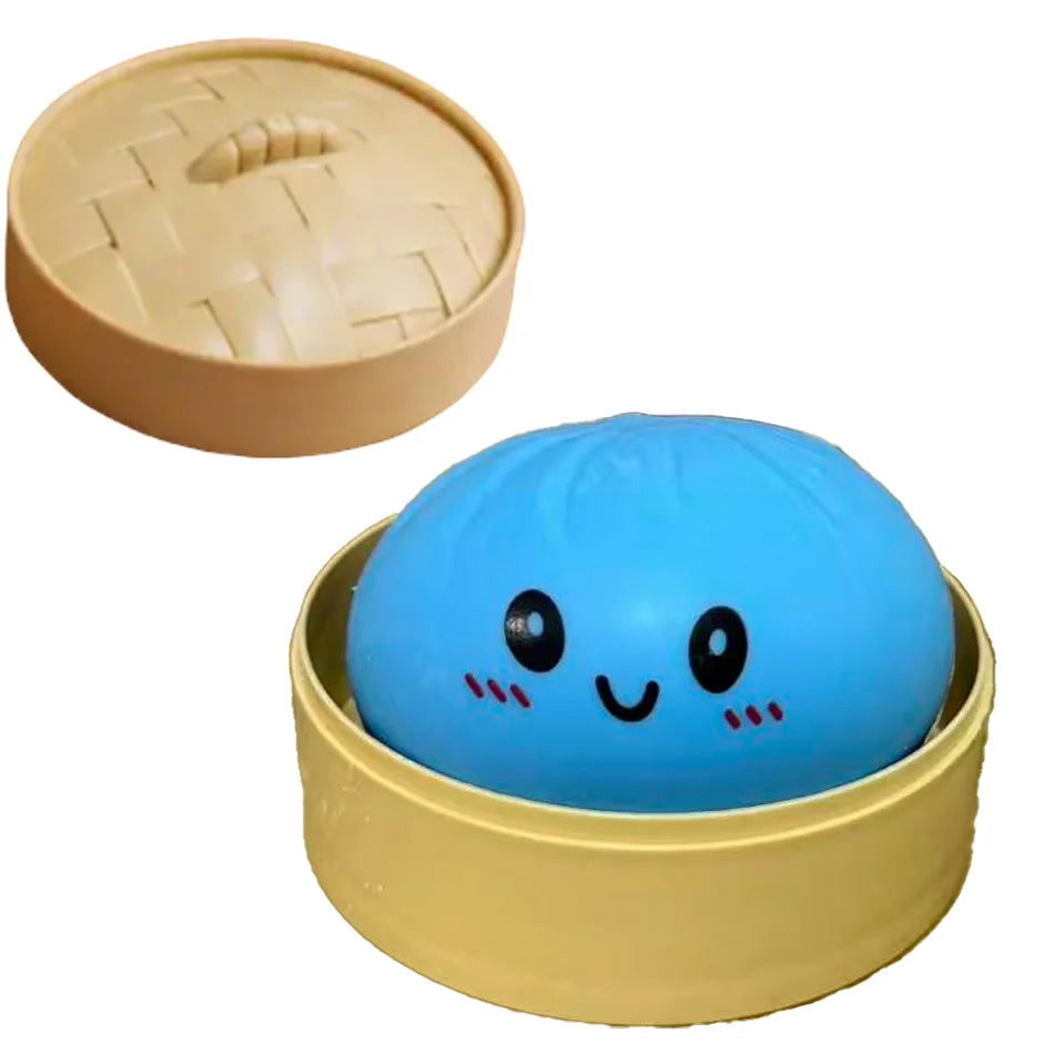 Glitter Dumpling Squishies Toy Bun Baozi Dumpling Mystery Box Colorful Food Squishy Sensory Fidget Toy anti Stress Squeeze Balls