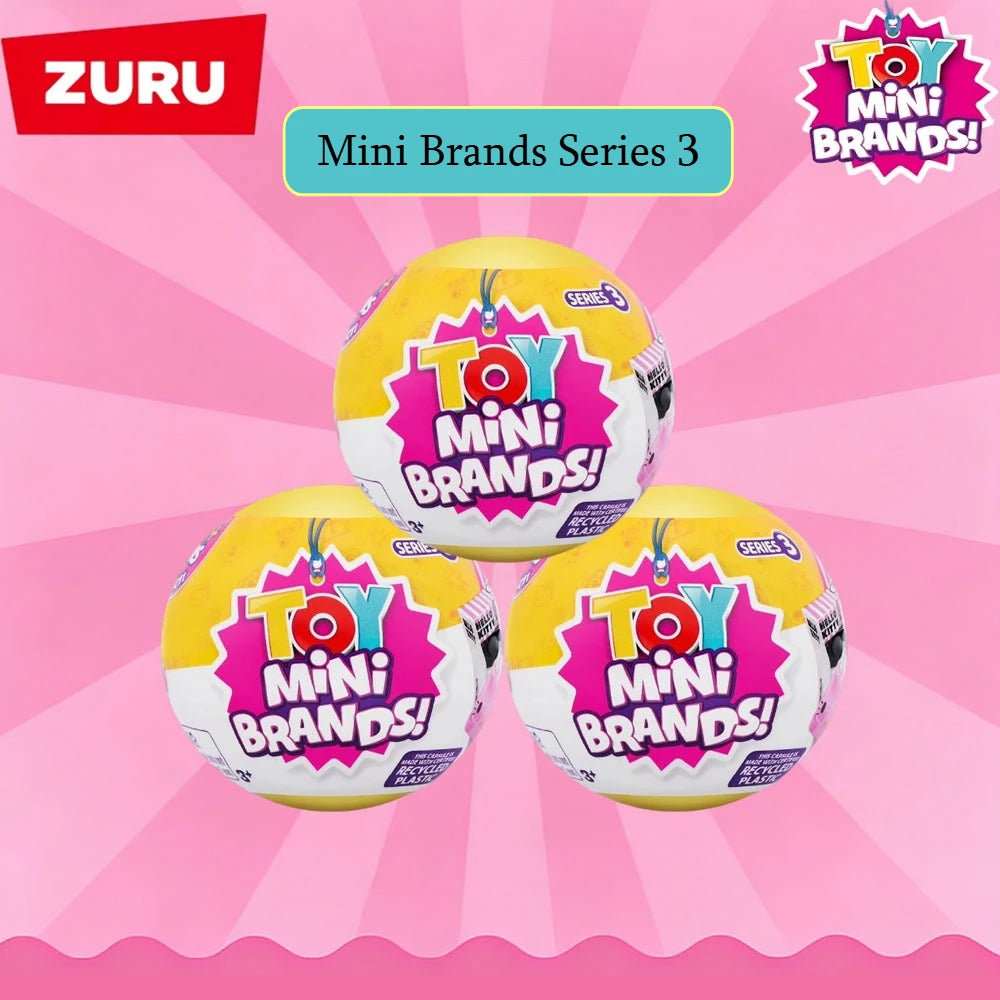 5 Surprise Mini Brands Toys Series 3 Blind Storage Box Mystery Collectibles 90 Minis Simulation Model Supermarket Series