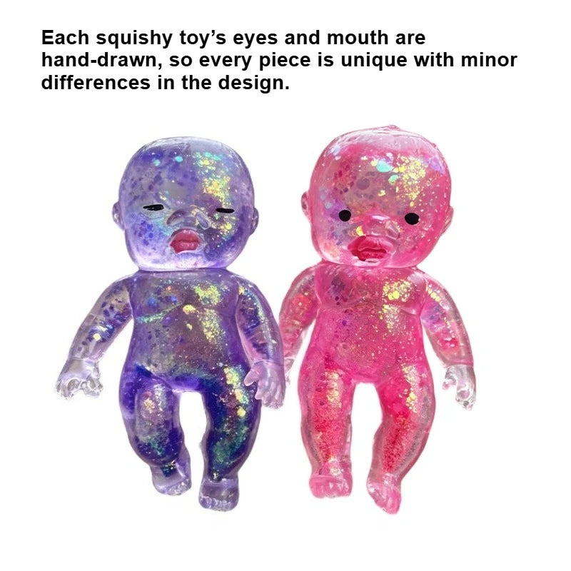 Squishy Maltose Sugar Baby Squeeze Toy Kawaii Baby Stretchable Slow Rising Fidget Toy for Adults Stress Anxiety Relief Gifts