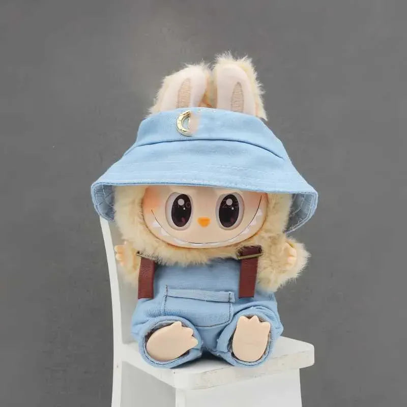 Fashion New Doll Apparel Labubu Doll Clothes Designer Only Clothes Hoodies Trendy Brand Knitted Pants Fishermans Hat Accessories