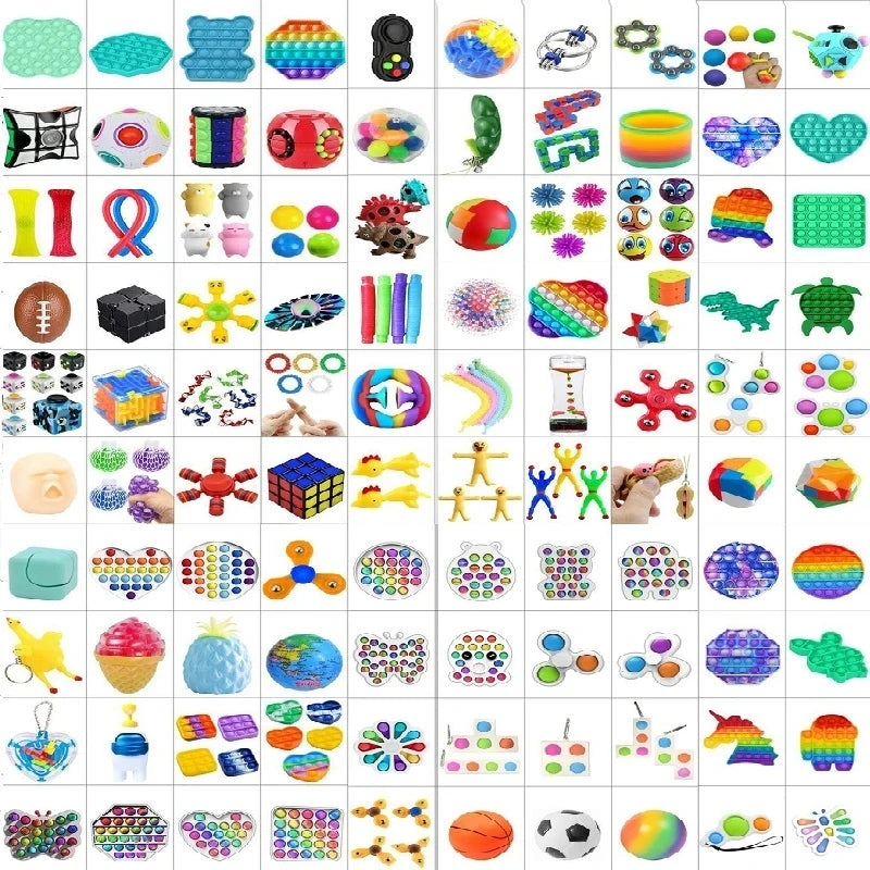 3-50Pcs Random Fidget Toys Mystery Gifts Pack Surprise Box 300 Different Fidget Set Antistress Relief Toys for Kids
