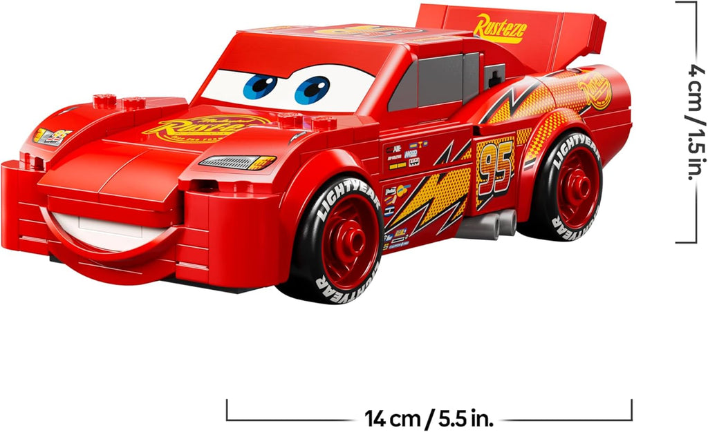 LEGO Speed Champions Lightning McQueen Race Car Toy - Collectible Model Kit w/a Detailed Undercarriage - Disney Gift for 9+ Year Old Boys, Girls & Pixar Cars Movie Fans - 77255 Viral Kids Toys