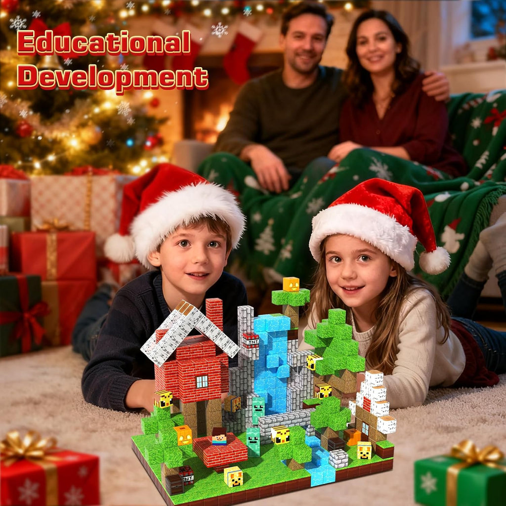 Magnetic Blocks-100Pcs Magnetic Building Blocks, Magnetic Tiles Kids Build Cubes 2026 Upgraded STEM Game Toys, Christmas Birthday Gifts for Boys & Girls Ages 3+