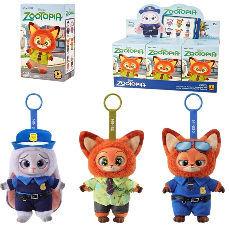 NEW 2026  Zootopia Series Blind Box， Judy Nick Vinyl Plush Cartoon， Character Pendant Trendy Toys Box Christmas Gift。。。