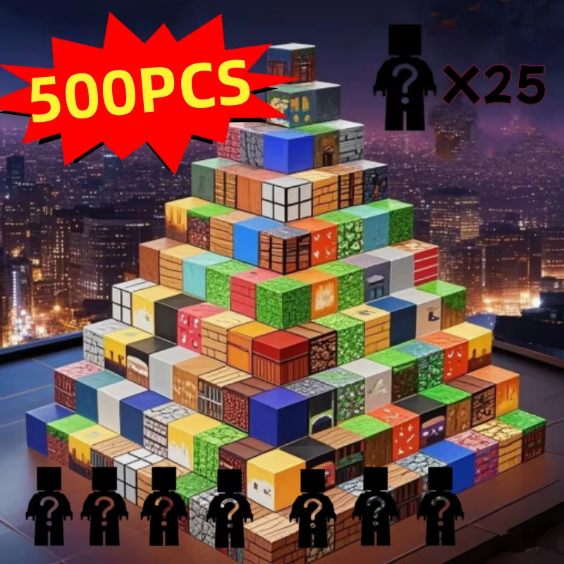 500Pcs DIY Magnetics Building Blocks Mini World Magnetic World Kids DIY Model Building Blocks Puzzle Blocks for Children'S TOYS