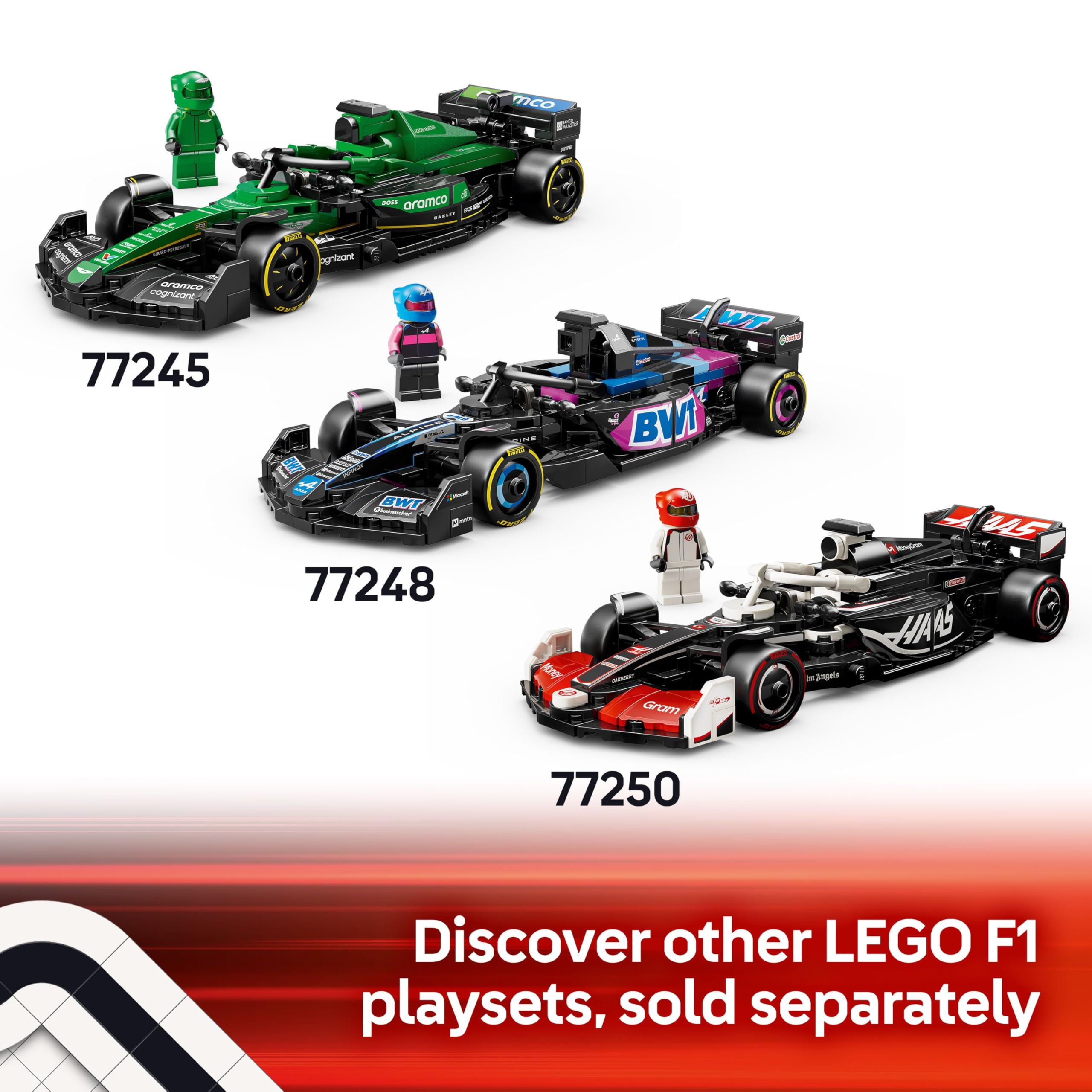 LEGO Speed Champions Ferrari SF-24 F1 Race Car Toy with a Collectible Formula 1 Driver Minifigure - Model Kits for 10+ Year Old Boys & Girls or Adult Motorsport Fans 77242 Viral Kids Toys