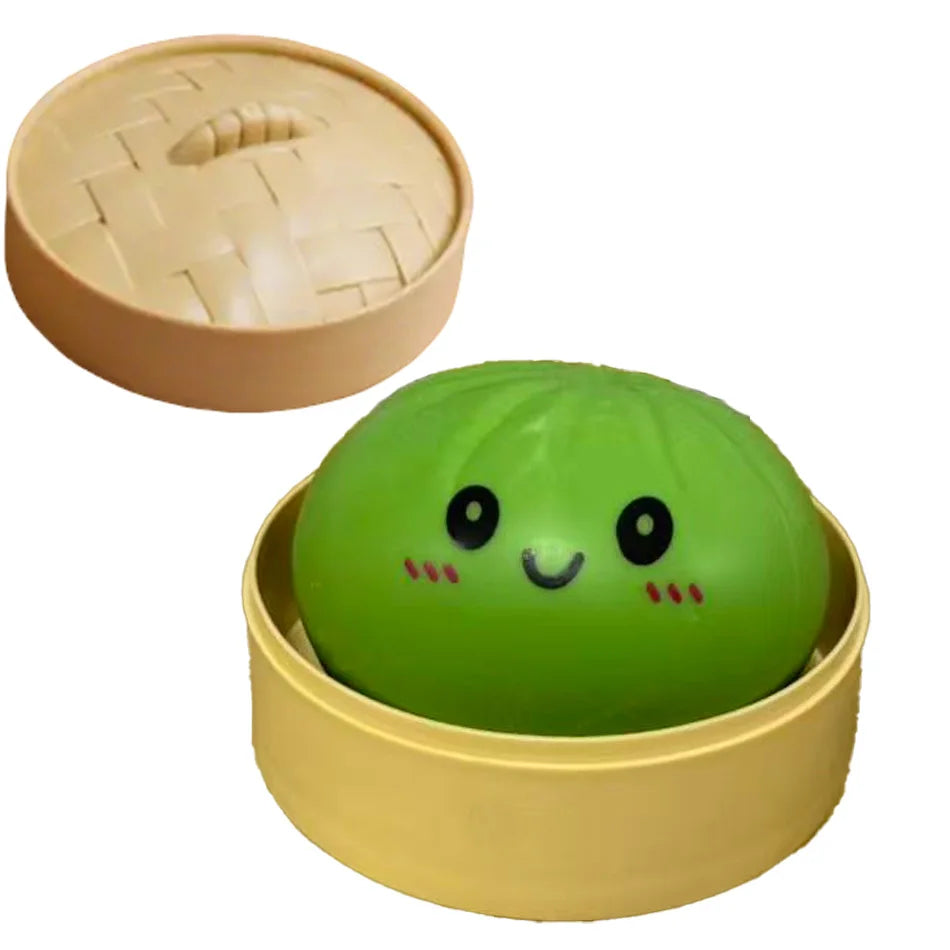 Glitter Dumpling Squishies Toy Bun Baozi Dumpling Mystery Box Colorful Food Squishy Sensory Fidget Toy anti Stress Squeeze Balls