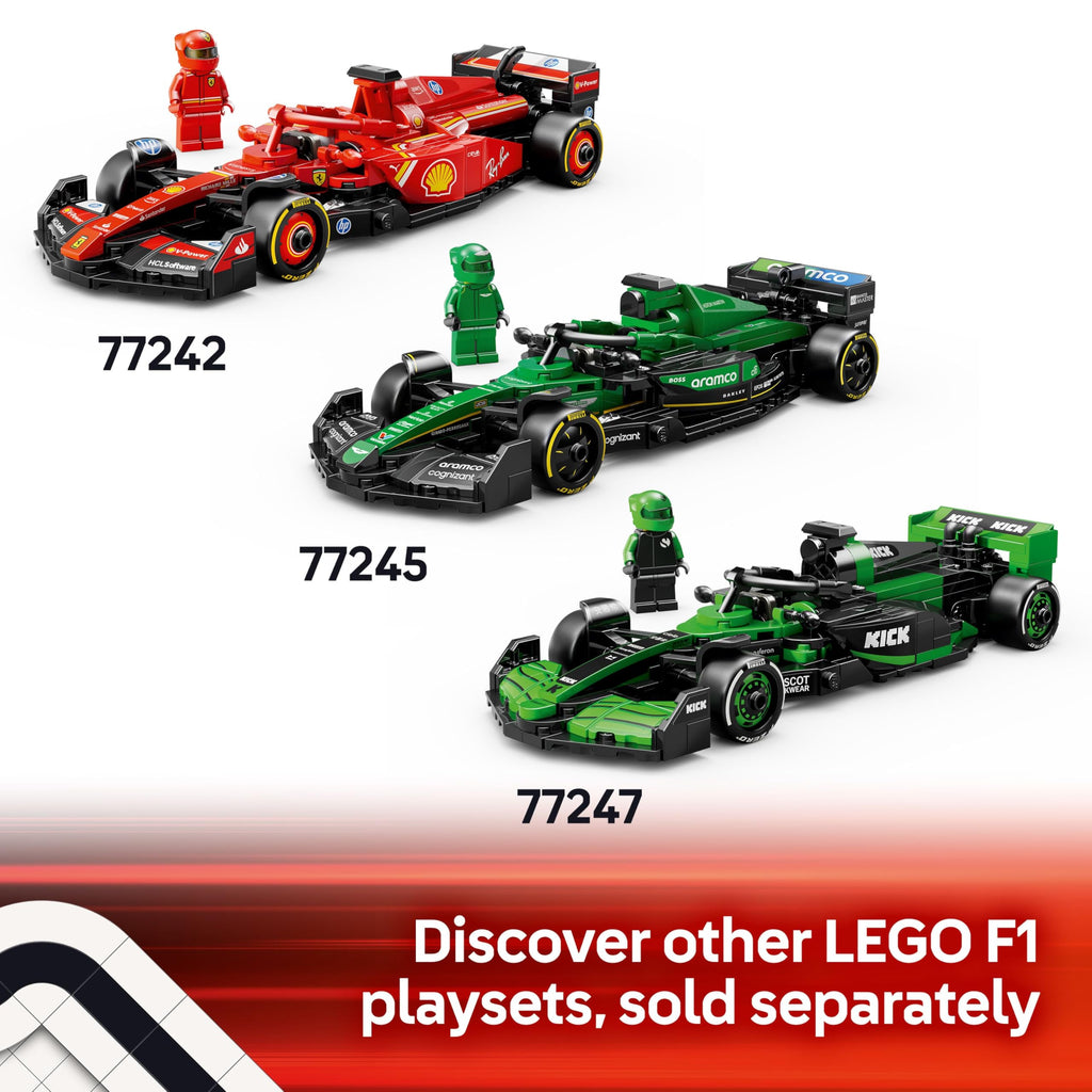 LEGO Speed Champions Ferrari SF-24 F1 Race Car Toy with a Collectible Formula 1 Driver Minifigure - Model Kits for 10+ Year Old Boys & Girls or Adult Motorsport Fans 77242 Viral Kids Toys