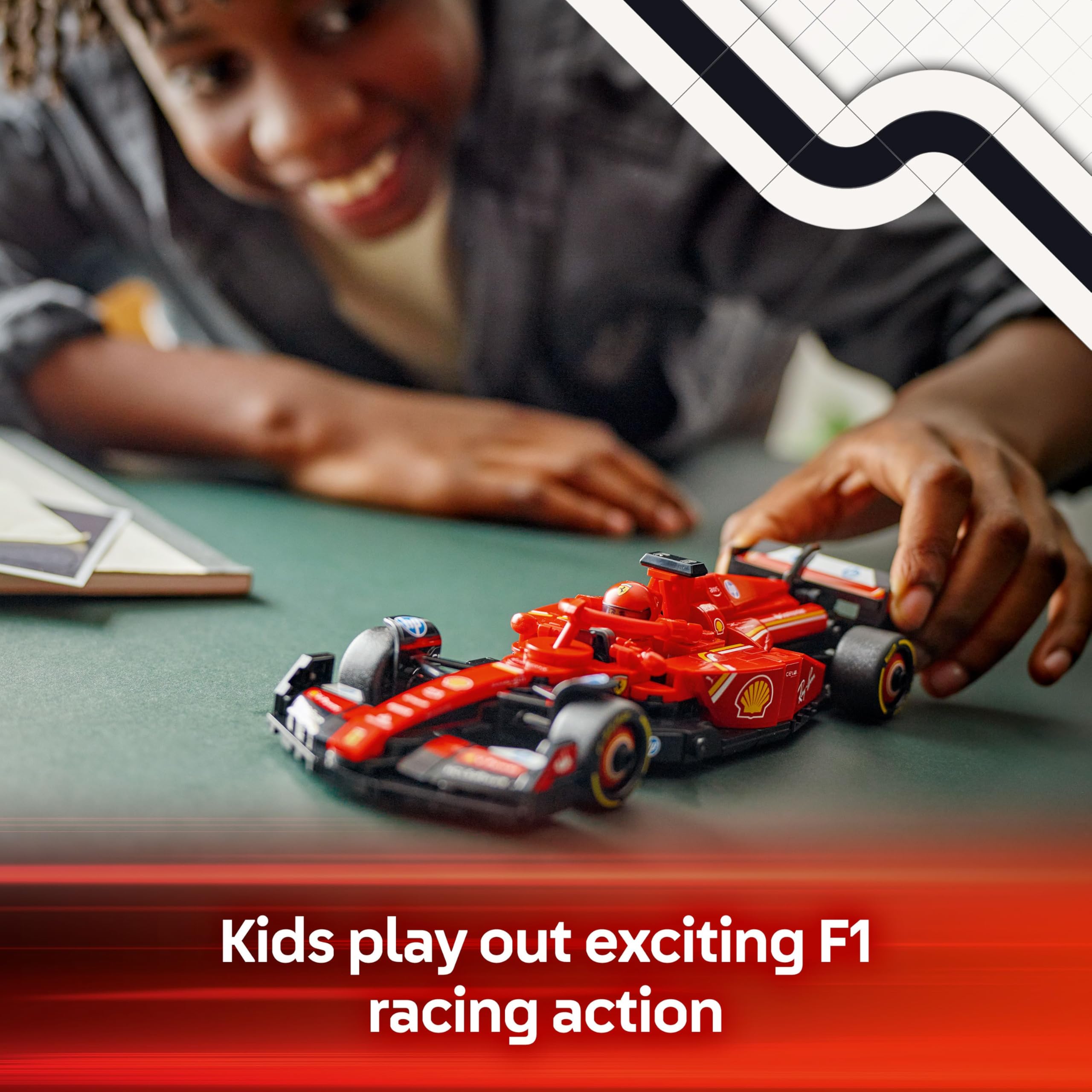 LEGO Speed Champions Ferrari SF-24 F1 Race Car Toy with a Collectible Formula 1 Driver Minifigure - Model Kits for 10+ Year Old Boys & Girls or Adult Motorsport Fans 77242 Viral Kids Toys