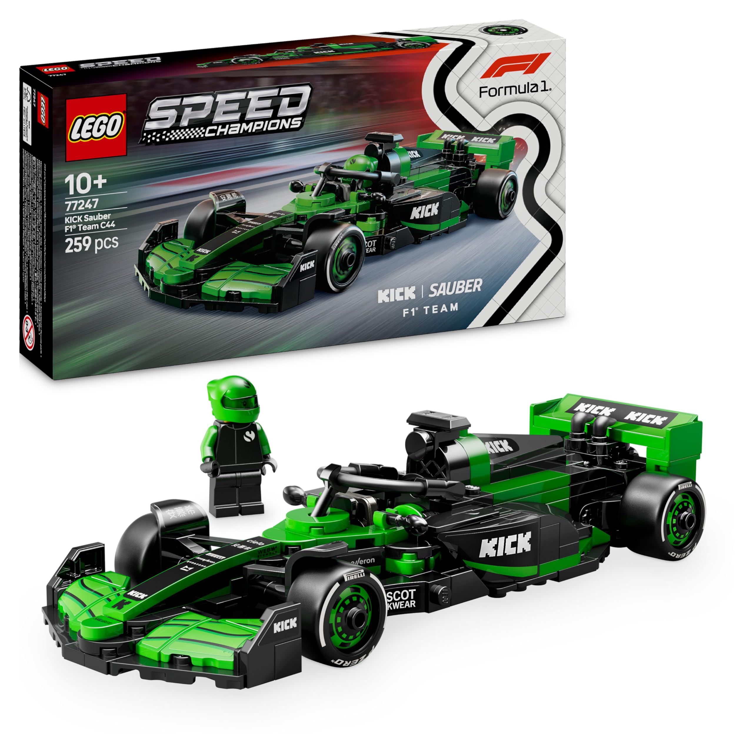 LEGO Speed Champions Ferrari SF-24 F1 Race Car Toy with a Collectible Formula 1 Driver Minifigure - Model Kits for 10+ Year Old Boys & Girls or Adult Motorsport Fans 77242 Viral Kids Toys