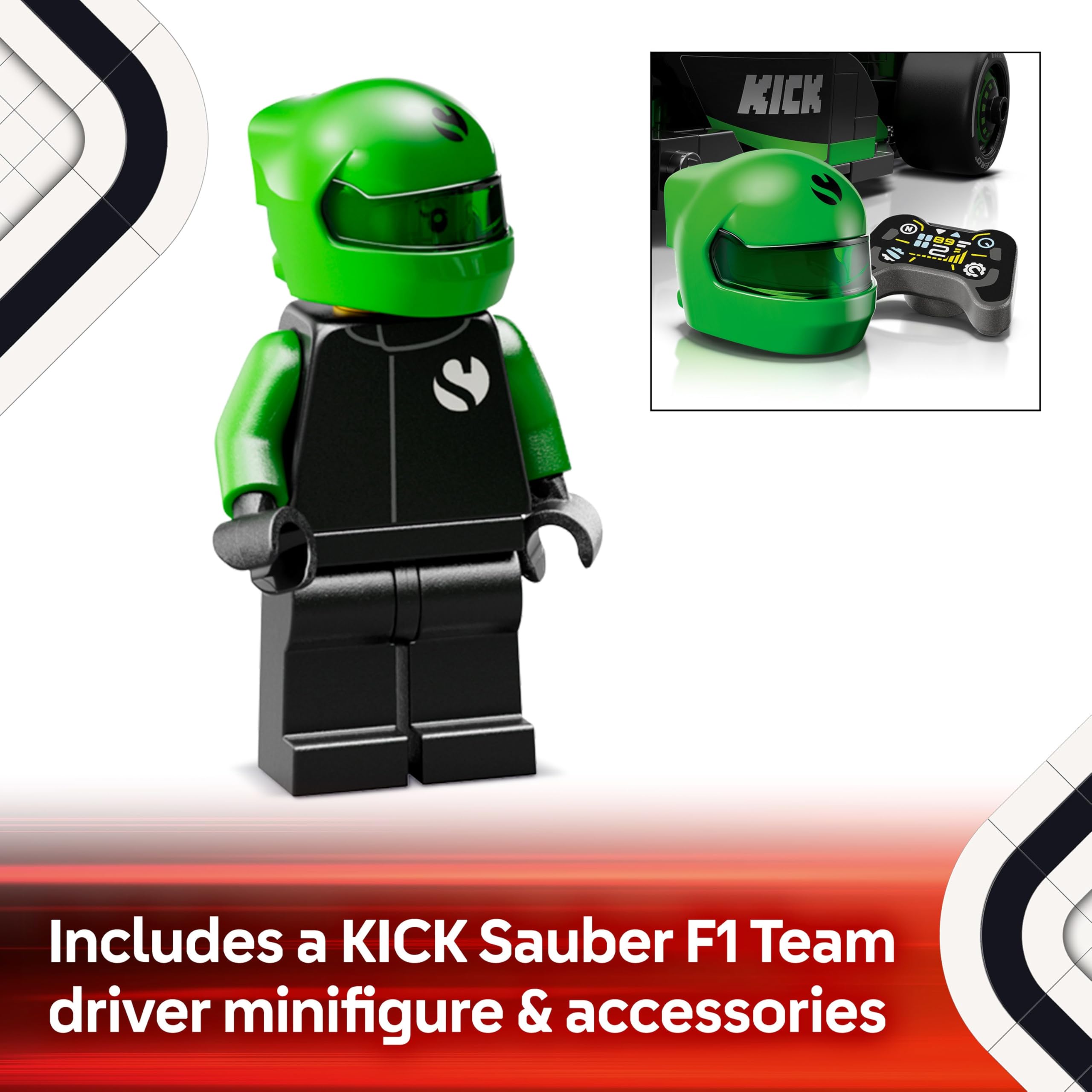 LEGO Speed Champions Ferrari SF-24 F1 Race Car Toy with a Collectible Formula 1 Driver Minifigure - Model Kits for 10+ Year Old Boys & Girls or Adult Motorsport Fans 77242 Viral Kids Toys