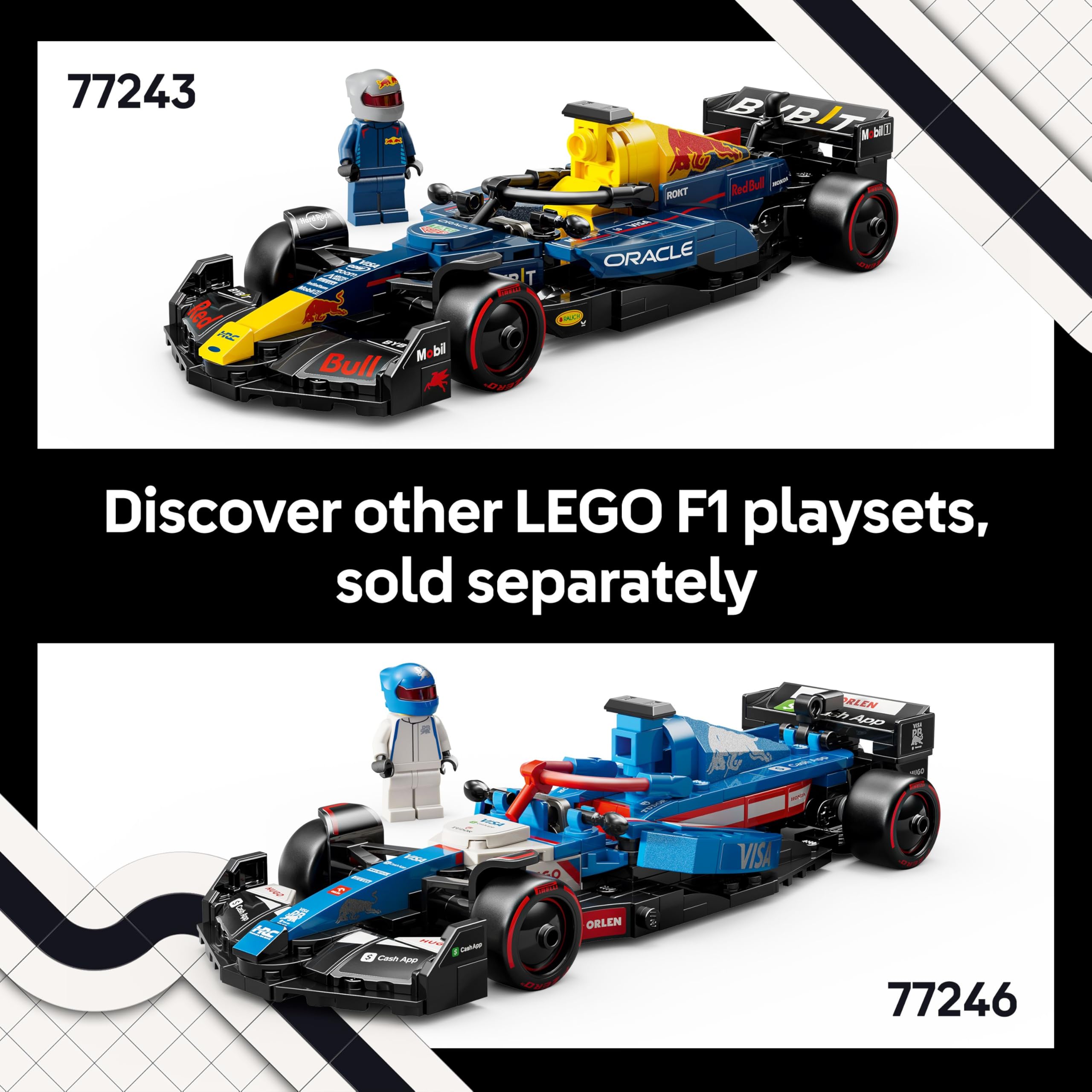 LEGO Speed Champions Ferrari SF-24 F1 Race Car Toy with a Collectible Formula 1 Driver Minifigure - Model Kits for 10+ Year Old Boys & Girls or Adult Motorsport Fans 77242 Viral Kids Toys