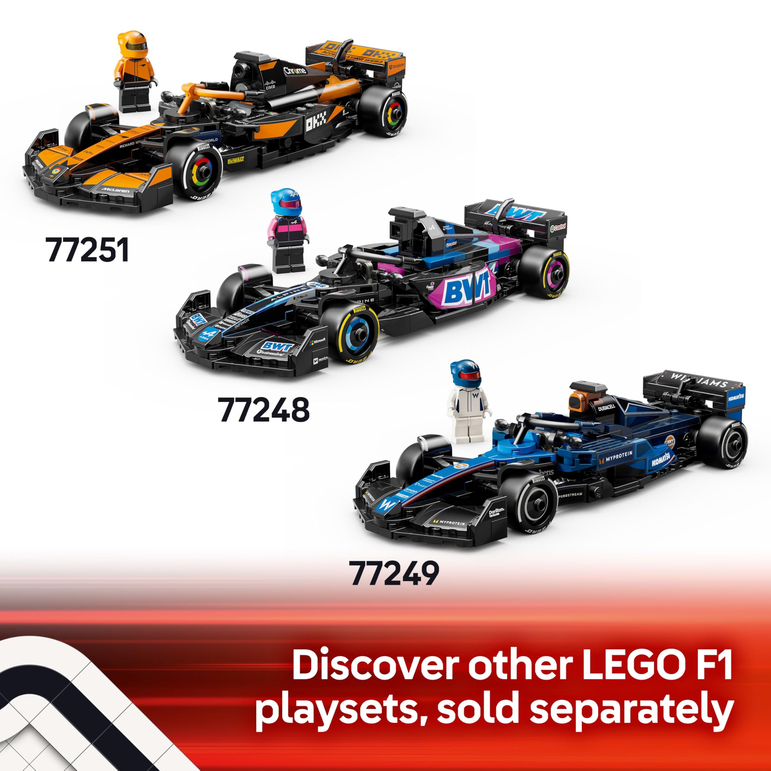 LEGO Speed Champions Ferrari SF-24 F1 Race Car Toy with a Collectible Formula 1 Driver Minifigure - Model Kits for 10+ Year Old Boys & Girls or Adult Motorsport Fans 77242 Viral Kids Toys