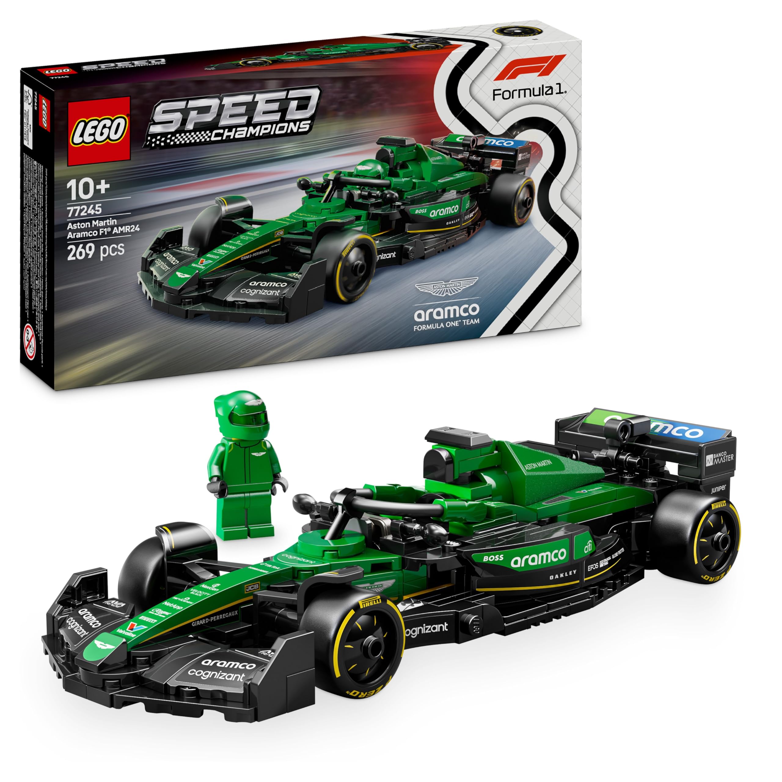 LEGO Speed Champions Ferrari SF-24 F1 Race Car Toy with a Collectible Formula 1 Driver Minifigure - Model Kits for 10+ Year Old Boys & Girls or Adult Motorsport Fans 77242 Viral Kids Toys