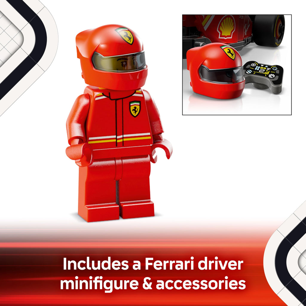 LEGO Speed Champions Ferrari SF-24 F1 Race Car Toy with a Collectible Formula 1 Driver Minifigure - Model Kits for 10+ Year Old Boys & Girls or Adult Motorsport Fans 77242 Viral Kids Toys
