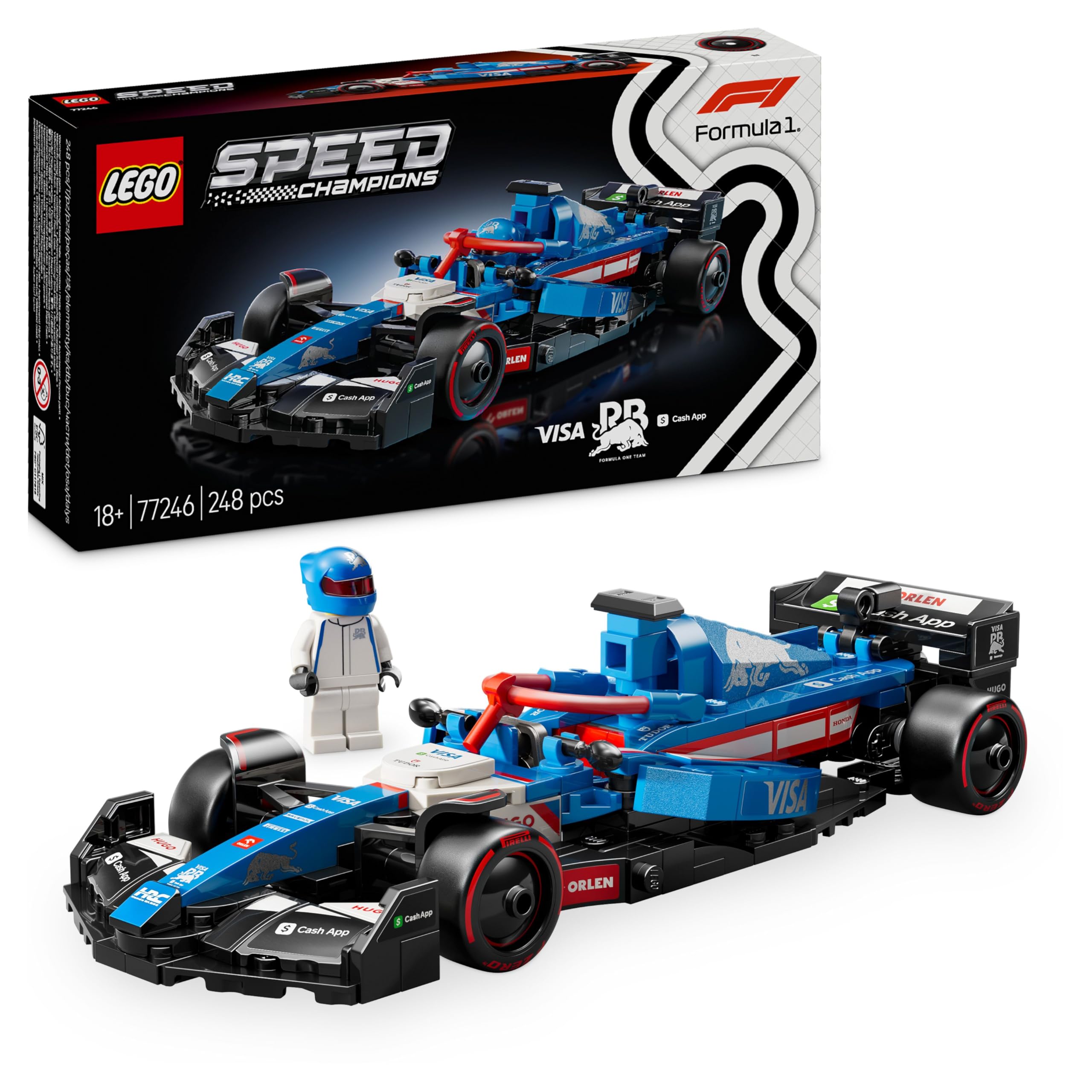 LEGO Speed Champions Ferrari SF-24 F1 Race Car Toy with a Collectible Formula 1 Driver Minifigure - Model Kits for 10+ Year Old Boys & Girls or Adult Motorsport Fans 77242 Viral Kids Toys