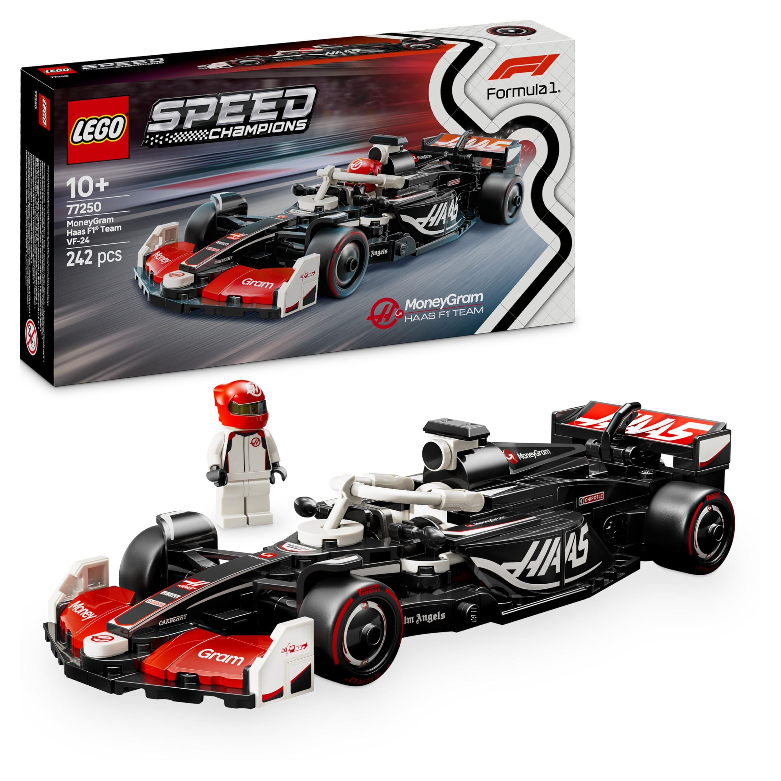 LEGO Speed Champions Ferrari SF-24 F1 Race Car Toy with a Collectible Formula 1 Driver Minifigure - Model Kits for 10+ Year Old Boys & Girls or Adult Motorsport Fans 77242 Viral Kids Toys