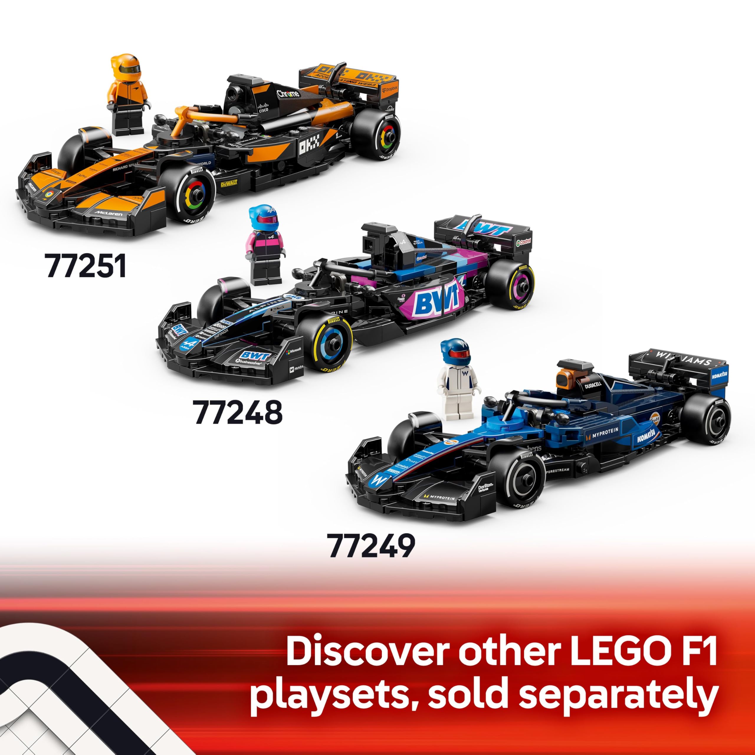 LEGO Speed Champions Ferrari SF-24 F1 Race Car Toy with a Collectible Formula 1 Driver Minifigure - Model Kits for 10+ Year Old Boys & Girls or Adult Motorsport Fans 77242 Viral Kids Toys