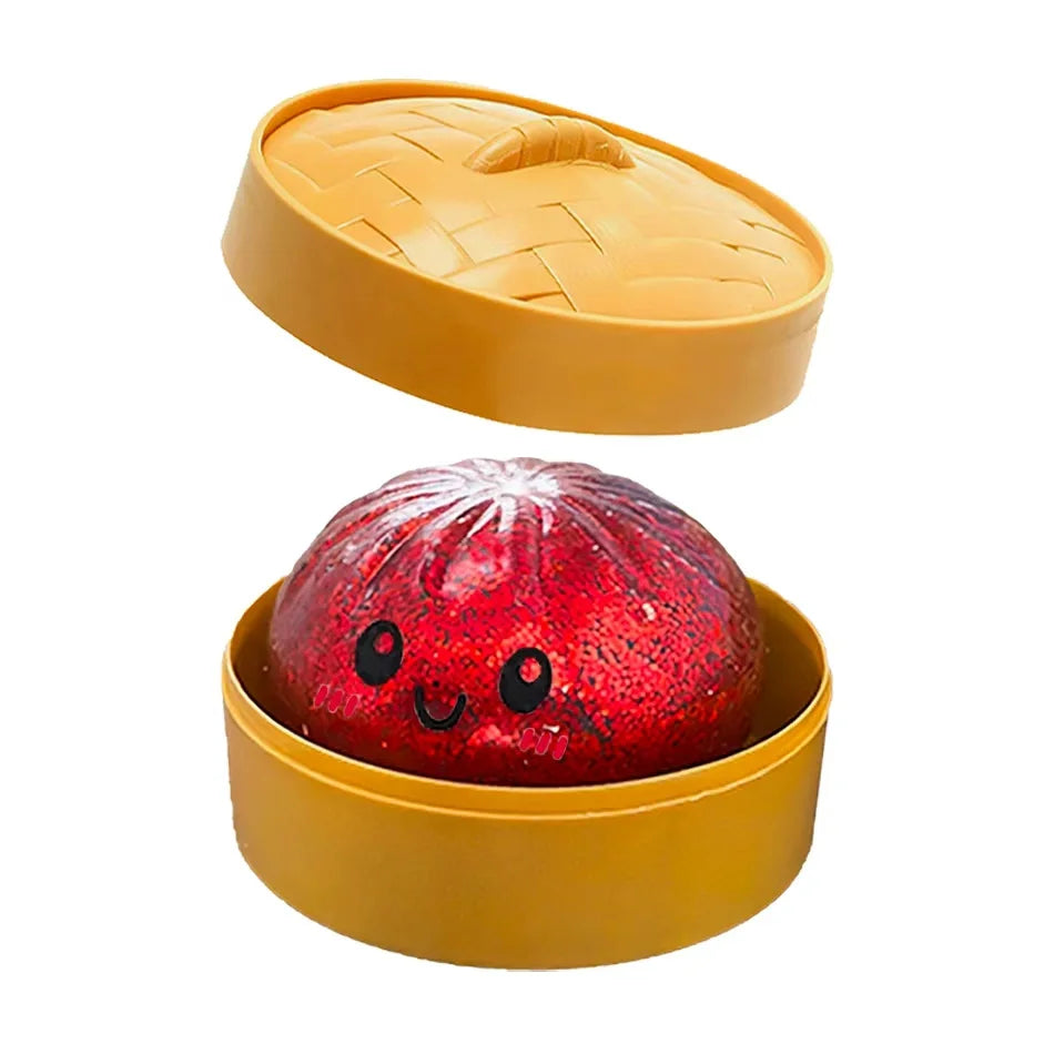 Glitter Dumpling Squishies Toy Bun Baozi Dumpling Mystery Box Colorful Food Squishy Sensory Fidget Toy anti Stress Squeeze Balls