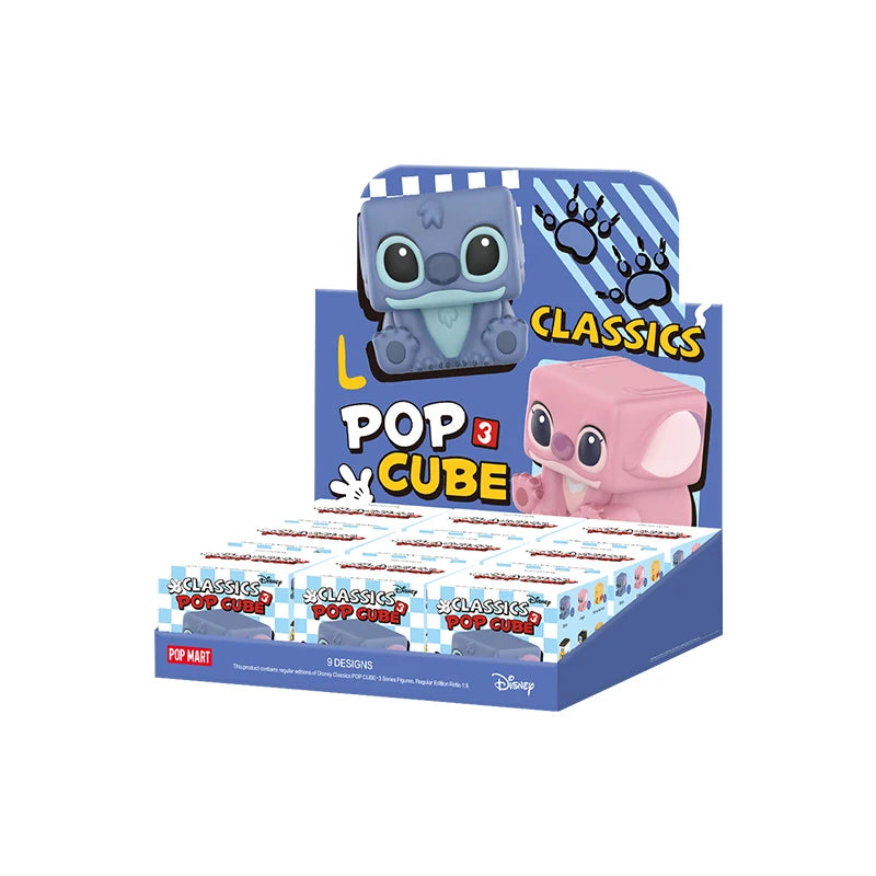 Disney Classics POP CUBE-3 Series Figures 1PC/9PCS POPMART Blind Box Cute Figurine Toy Action Figure