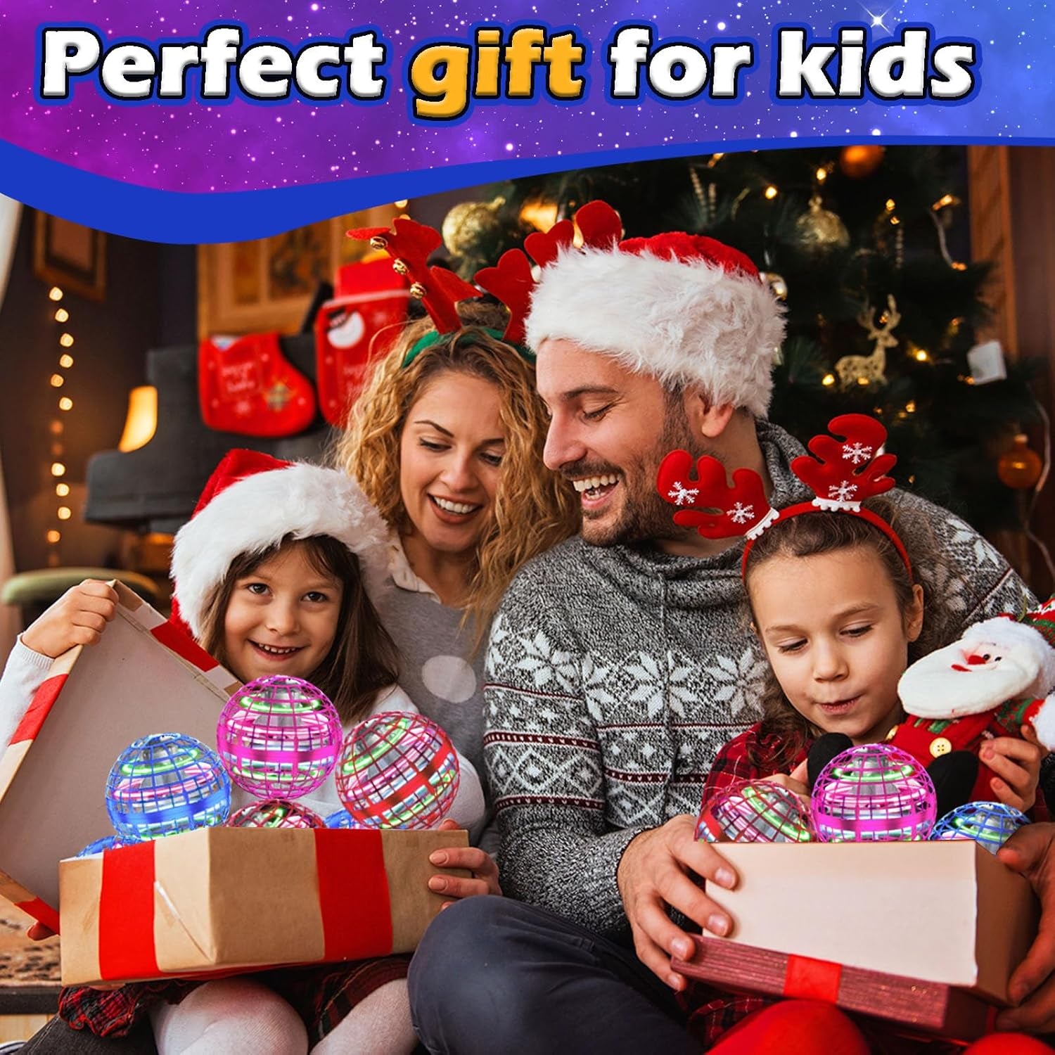 Flying Orb Ball 2026 Toys Soaring Hover Boomerang Spinner Hand Controlled Mini Drone Cosmic Globe Spinning Kids Adults Outdoor Birthday Gift Cool Stuff for Boys Girls 6 7 8 9 10+ Year Old
