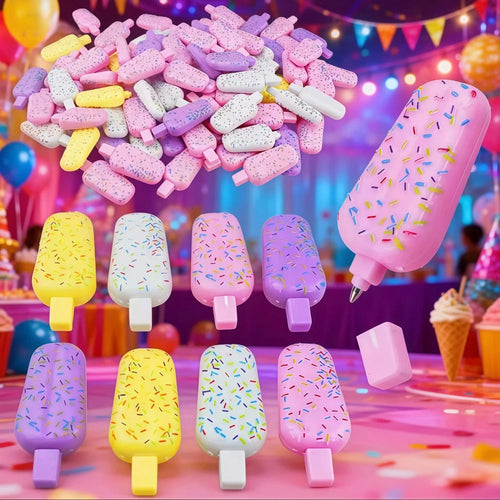 10-30Pcs Fun 4.9cm Cute Ice Cream Pen for Birthday Party Wedding Carnival Gift Pinata Gift Bag Treasure Box Filler School Prizes Viral Kids Toys