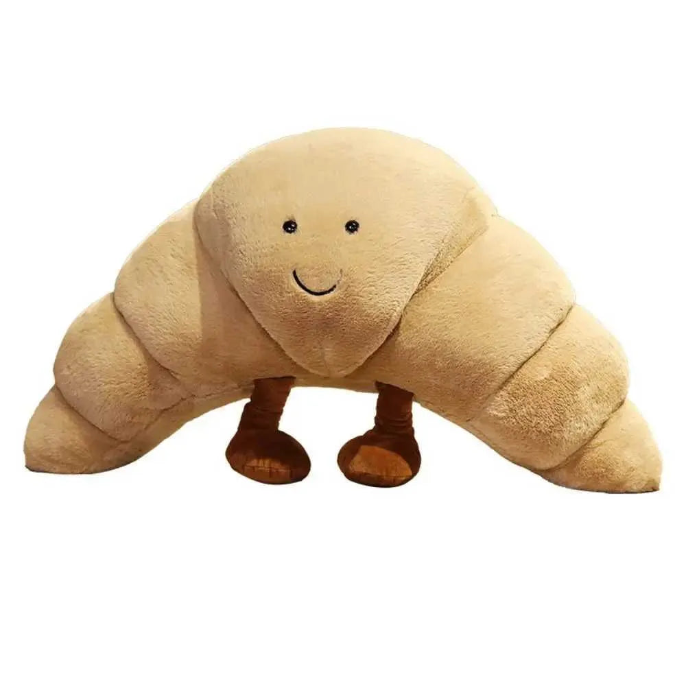 Stuffed Animals Funny Soft Food Plushies Toy Croissant Plush Smile Croissant Bread Pillow Gifts Z250208