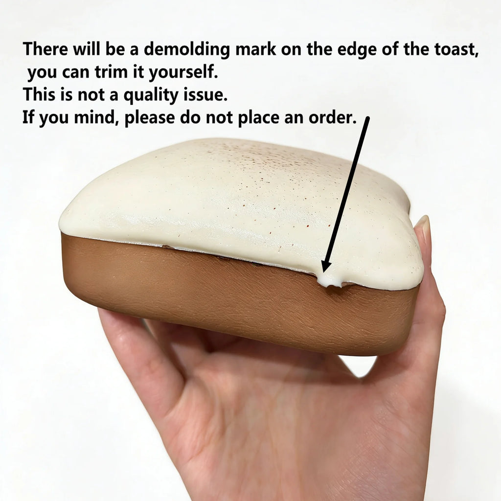 Soft Simulated Toast Squeeze Stress Relief Toys Squishy Bread Squeeze Fidget Toys Decompression Slow Rebound Sensory Toy Adults