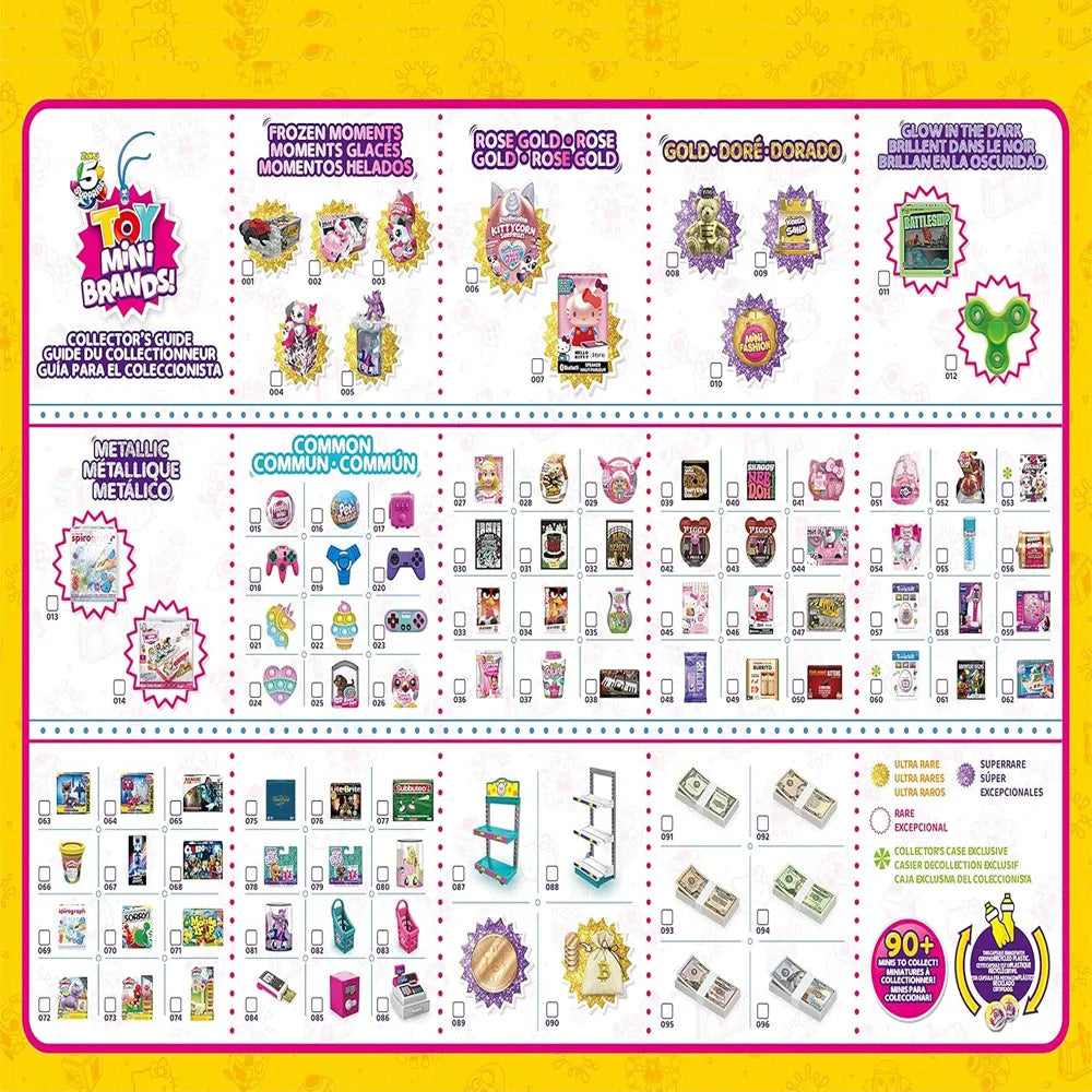5 Surprise Mini Brands Toys Series 3 Blind Storage Box Mystery Collectibles 90 Minis Simulation Model Supermarket Series
