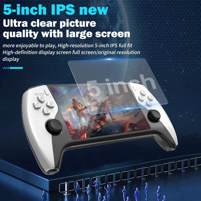 Multifunctional 5 Inch IPS HD Retro Handheld Game Console SF3500 Support Multi-System with FHD Port& Dual Core,256Gb Expandable