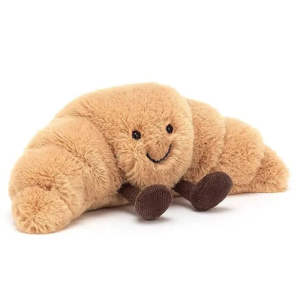Stuffed Animals Funny Soft Food Plushies Toy Croissant Plush Smile Croissant Bread Pillow Gifts Z250208
