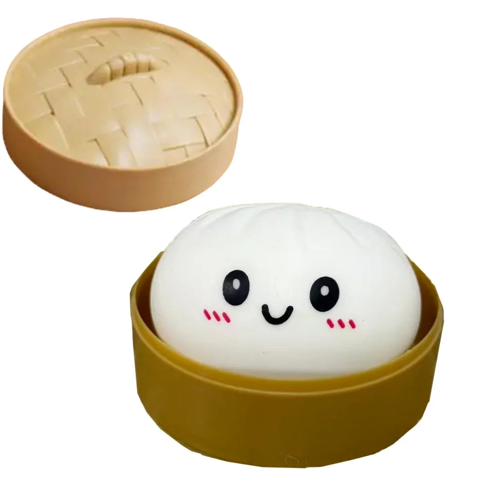 Glitter Dumpling Squishies Toy Bun Baozi Dumpling Mystery Box Colorful Food Squishy Sensory Fidget Toy anti Stress Squeeze Balls