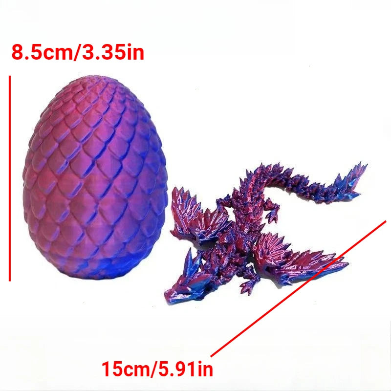 15Cm 3D Printed with Movable Wings Dragon Movable Joint Fidget Toy Rotatable Articulated Office Desktop Ornament Toy Crafts Gift