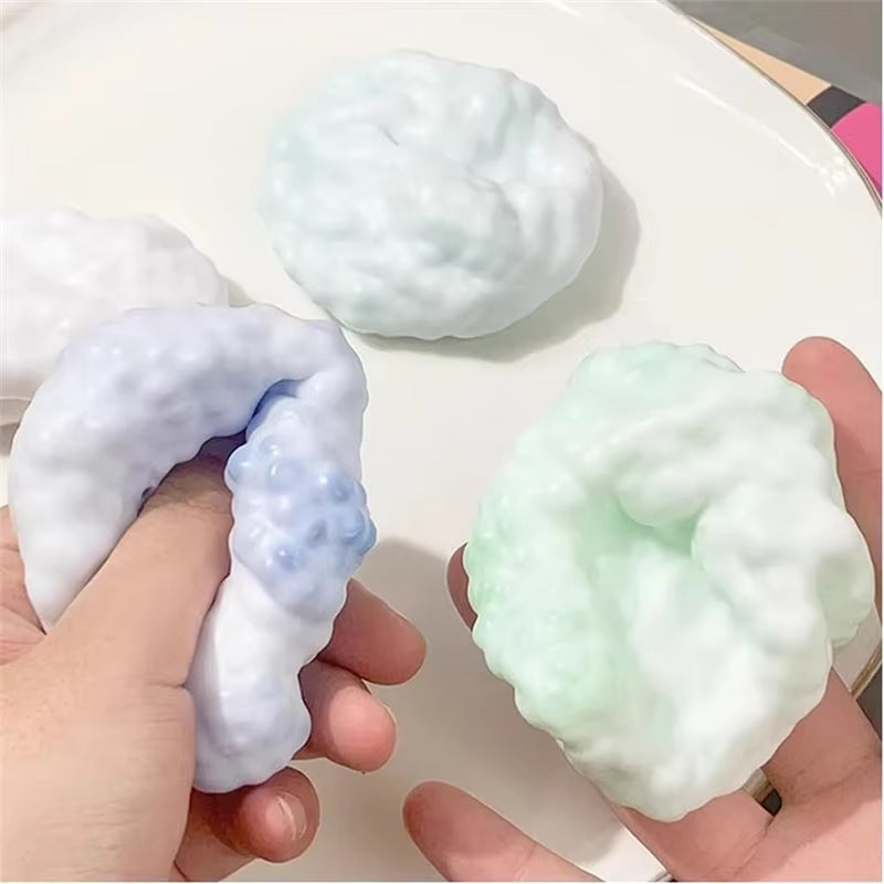 Shapeable Vacuum Squishies Sand Ball Grape Stress Ball Stress Relief Noisy Ball Desktop Squeezing Soothing Toy Birthday Gift