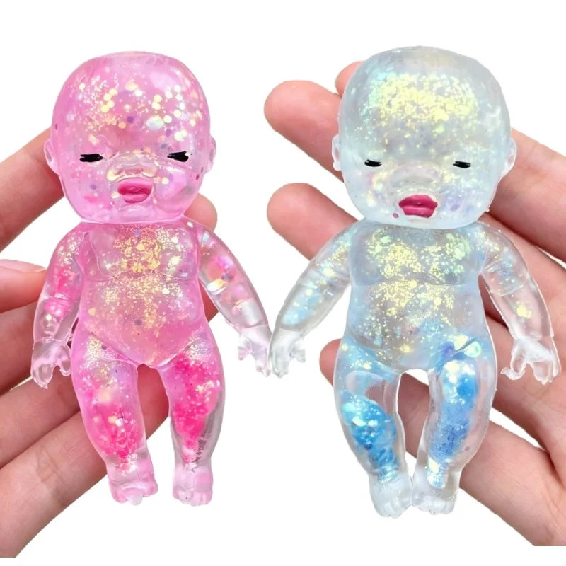 Squishy Maltose Sugar Baby Squeeze Toy Kawaii Baby Stretchable Slow Rising Fidget Toy for Adults Stress Anxiety Relief Gifts