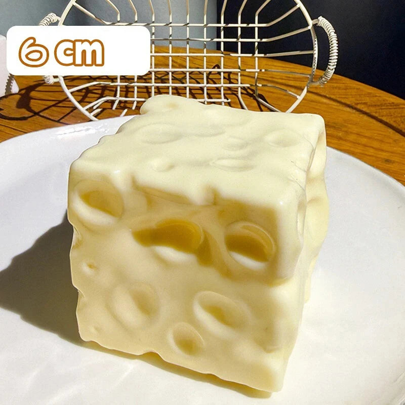 6CM Simulation Cheese Squishy Stress Relief Toy Slow Rising Moldable Venting Giantasmrsensory Anti-Stress Toy Holiday Gift Sloth