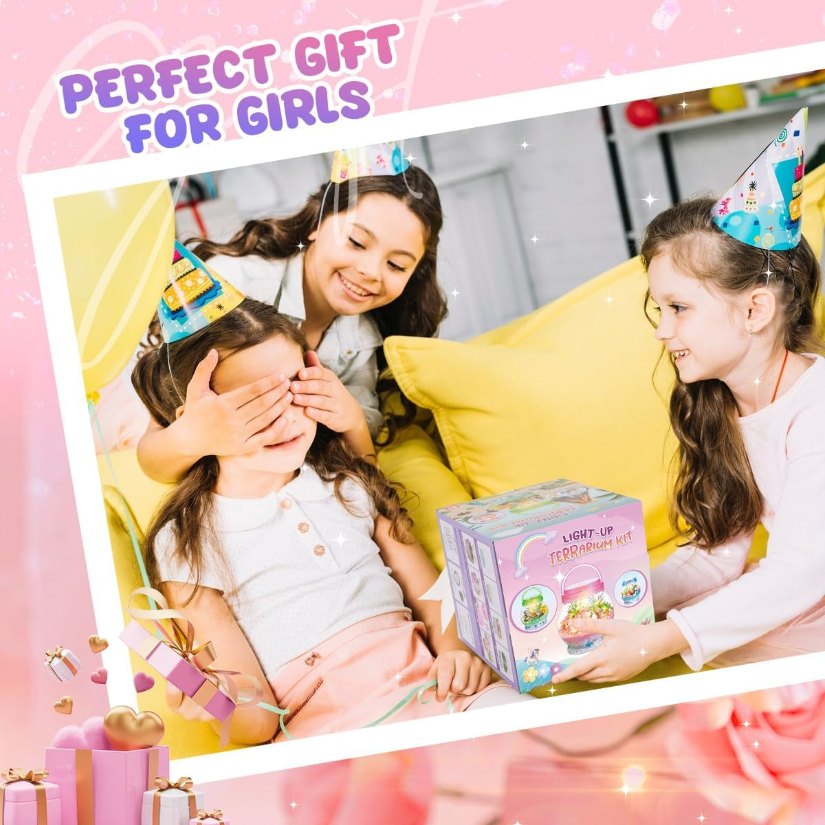 Unicorn Terrarium Kit for Kids, Craft Kits for Kids Girls Birthday Presents, Unicorn Toys Gifts for Girls 5 6 7 8 + Years Old