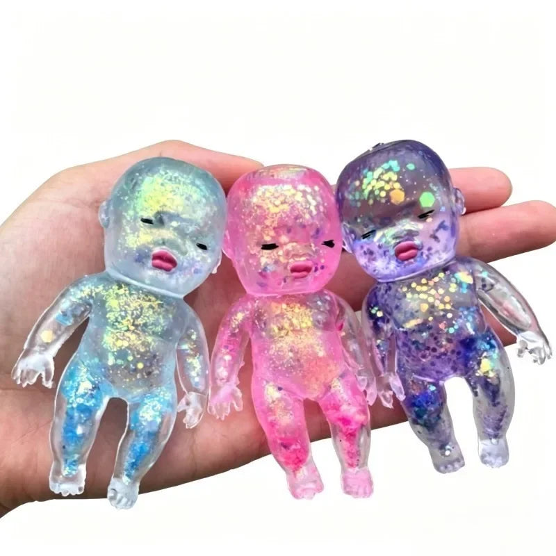 Squishy Maltose Sugar Baby Squeeze Toy Kawaii Baby Stretchable Slow Rising Fidget Toy for Adults Stress Anxiety Relief Gifts
