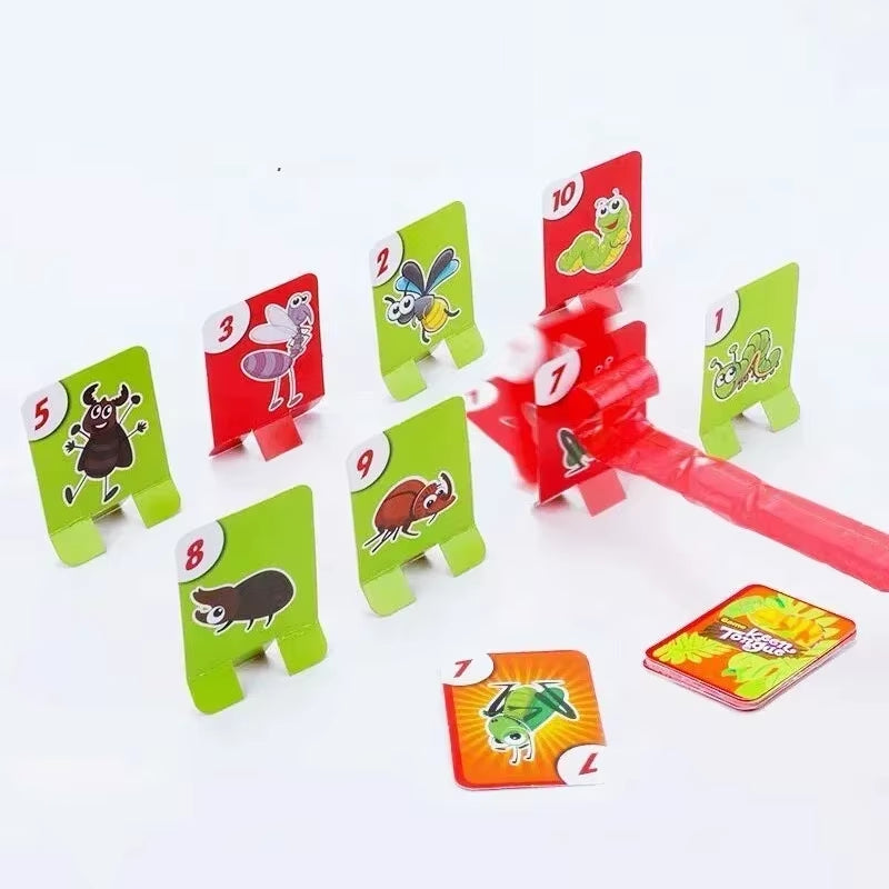 Frog Mask Wagging Tongue Lick Cards Board Games for Children Family Party Toys Antistress Funny Desktop Puzzle Game Toys Viral Kids Toys